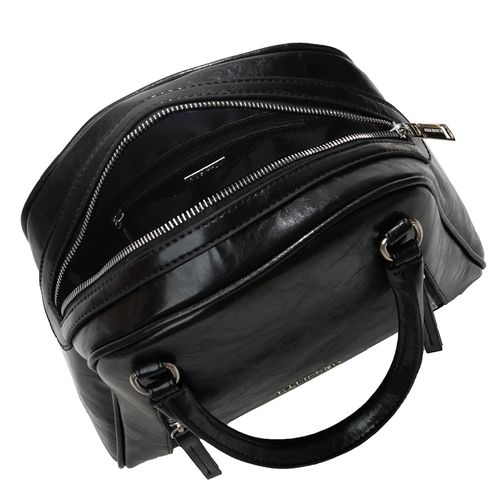 Bolsa Feminina Rafitthy Tiracolo Média Zíper Preto