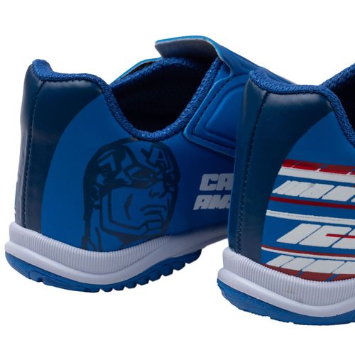 Tênis Infantil Marvel Capitão América Calce Fácil Azul