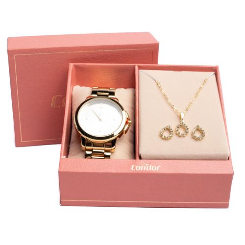 Relógio Feminino Condor Analógico CO2035NAW/K4K com Conjunto Dourado