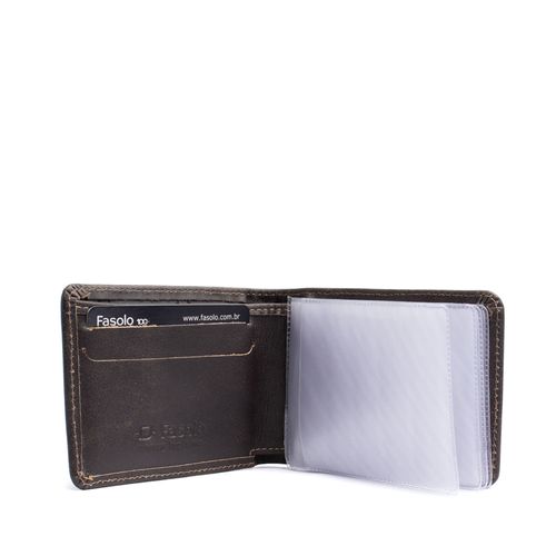Carteira Masculina Fasolo K726146 Couro Café
