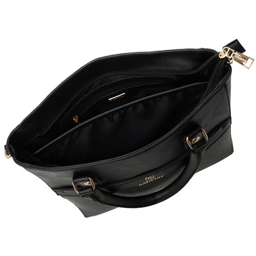 Bolsa Feminina Rafitthy Tote Média Textura Preta
