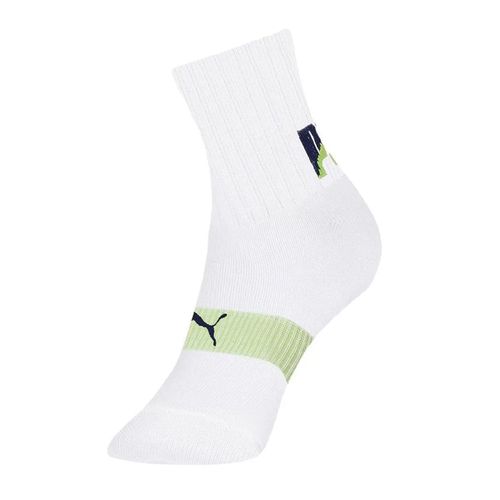 Kit 3 Pares de Meias Infantil Puma de Cano Longo Branco/azul