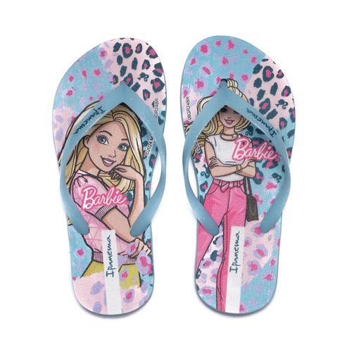 Chinelo Infantil Grendene Ipanema Barbie Meu Encanto Glitter Azul/Rosa