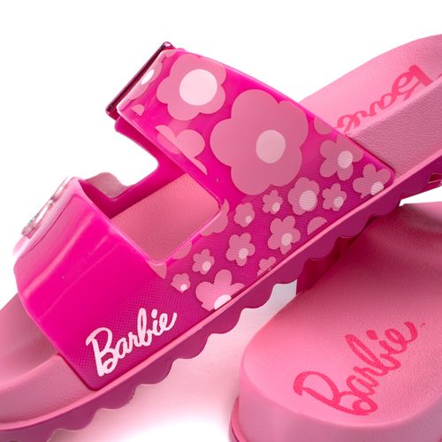 Chinelo Slide Infantil Grendene Barbie Logomania Rosa
