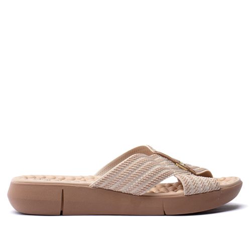 Tamanco Feminino Modare Tiras em Elástico Creme
