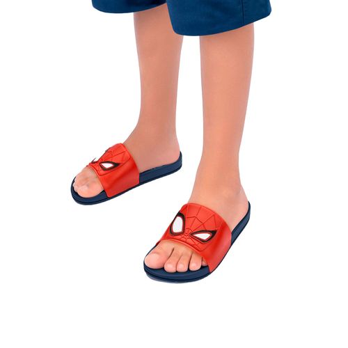 Chinelo Slide Infantil Grendene Homem Aranha View Azul/vermelho