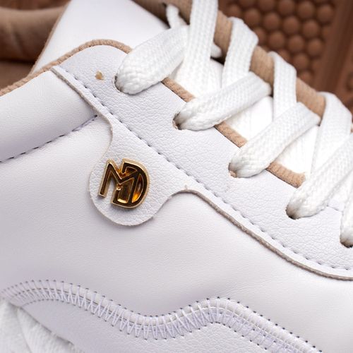 Tênis Feminino Modare Ultrasoft Branco/dourado