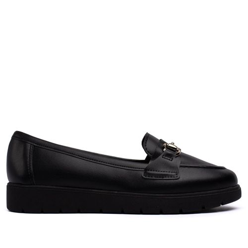 Mocassim Feminino Moleca com Enfeite Preto