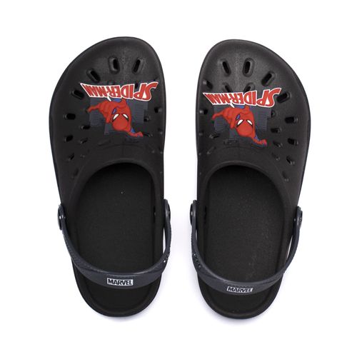 Sandália Babuche Infantil Grendene Marvel Walkers Preto/vermelho