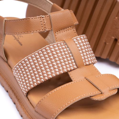Sandália Feminina Modare Papete Caramelo