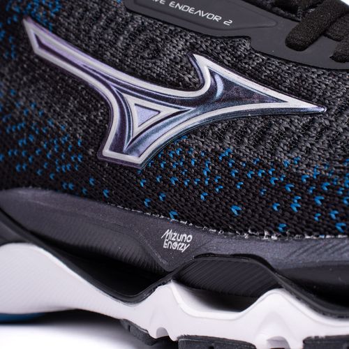 Tênis Masculino Mizuno Wave Endeavor 2 Cinza Escuro/azul