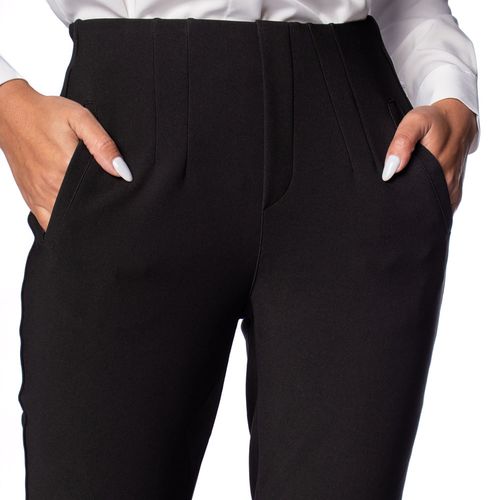 Calça Feminina Susan Zheng Alfaiataria com Bolsos Preta