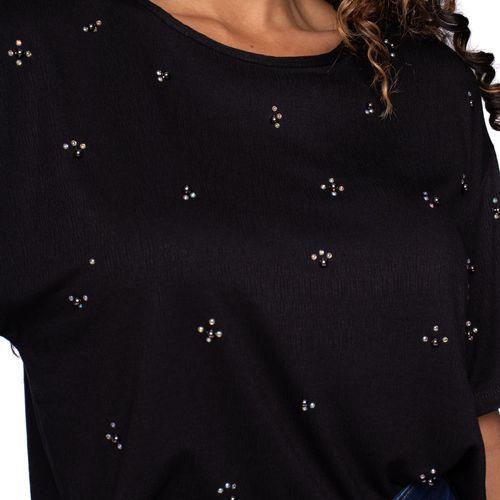 Blusa Endless Feminina Rovitex Pedrarias Preta