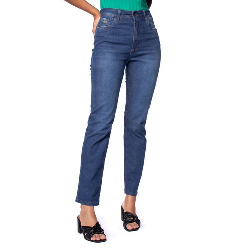 Calça Jeans Feminina Max Denim Reta Azul Escuro