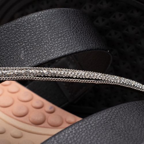 Tamanco Feminino Modare Com Tira de Strass Preto