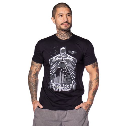 Camiseta Masculina Over Surf Batman em Gotham City Preta