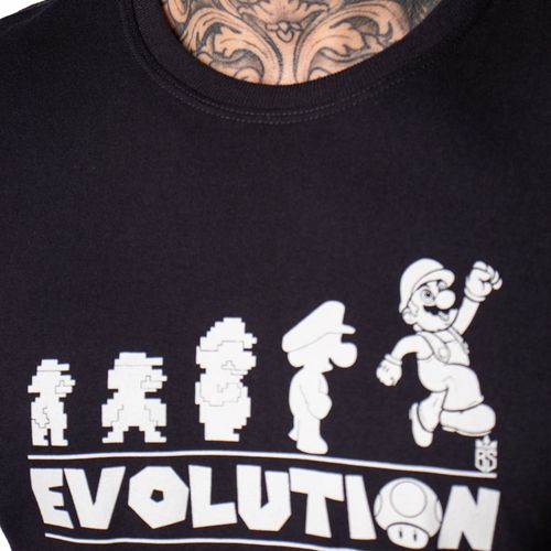Camiseta Brook Sthil Masculina Over Surf Evolution Mario Jogo Preta