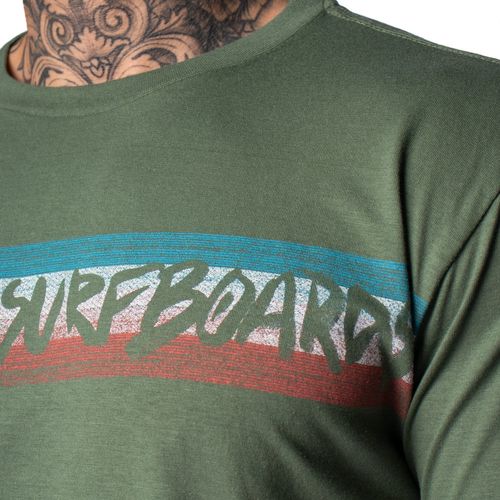 Camiseta Masculina Nico Boco Básica Surfboards Verde