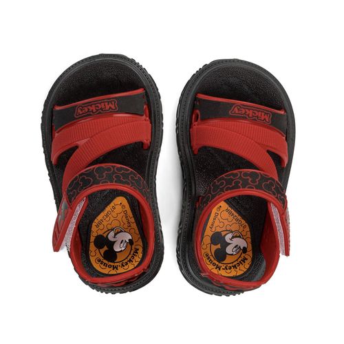 Sandália Infantil Grendene Baby Mickey Disney Car Preto/vermelho