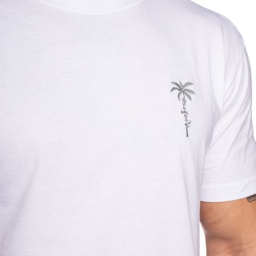 Camiseta Masculina Nicoboco Básica Bordada Branca