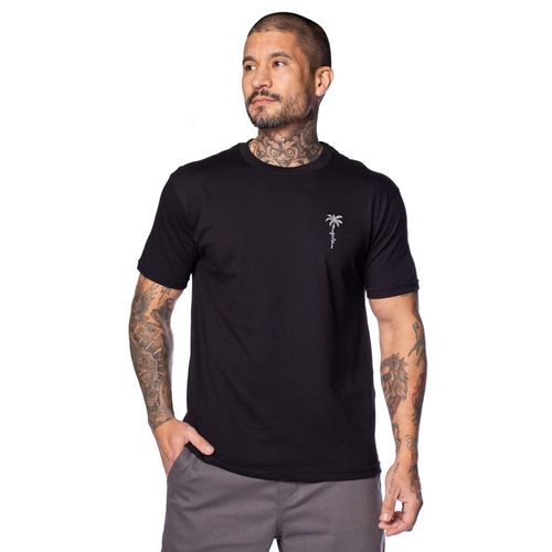 Camiseta Masculina Nico Boco Básica com Bordado Preta