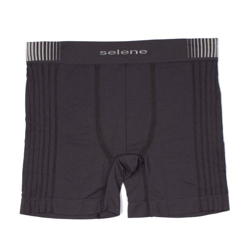 Cueca Boxer Masculina Selene Sem Costuras Cinza Escuro