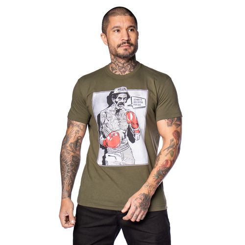 Camiseta Brook Sthil Masculina Over Surf Estampa Seu Madruga Verde