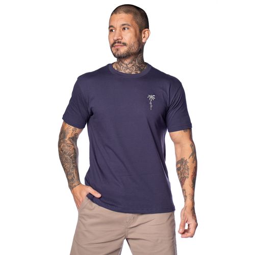 Camiseta Masculina Nico Boco Básica Bordada Marinho