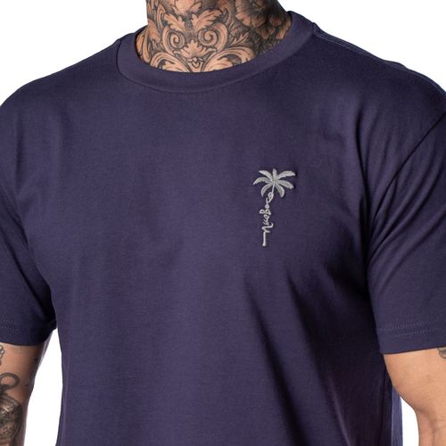 Camiseta Masculina Nico Boco Básica Bordada Marinho