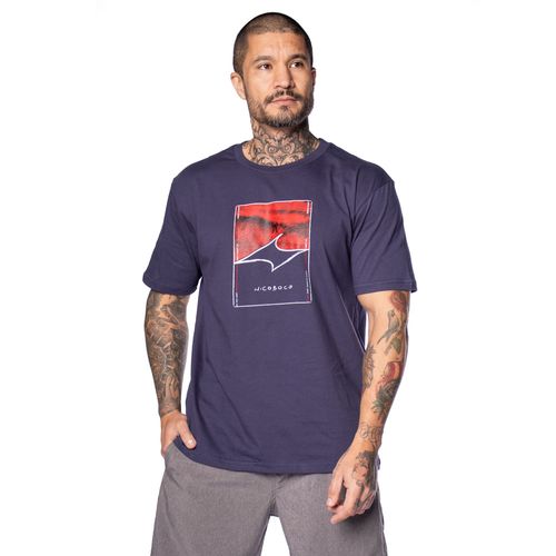 Camiseta Masculina Nico Boco Básica com Estampa Marinho