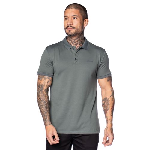 Camisa Polo Masculina Nicoboco Slim Fit Lisa Verde Escuro