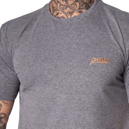 Camiseta Masculina Nicoboco Básica Surfboards Cinza Mescla