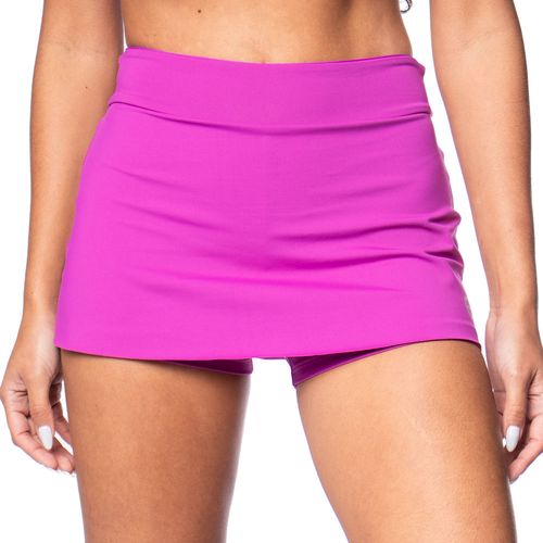 Short Saia Feminino Estilo do Corpo de Malha Roxo