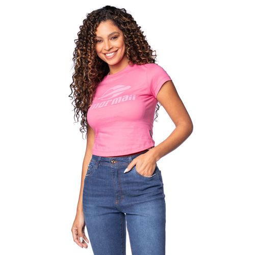 Blusa Feminina Baby Tee Mormaii Cropped Rosa