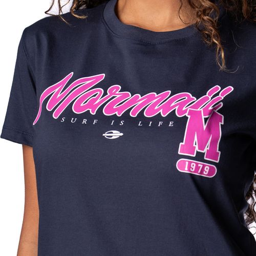 Camiseta Feminina Mormaii Logo Surf Marinho
