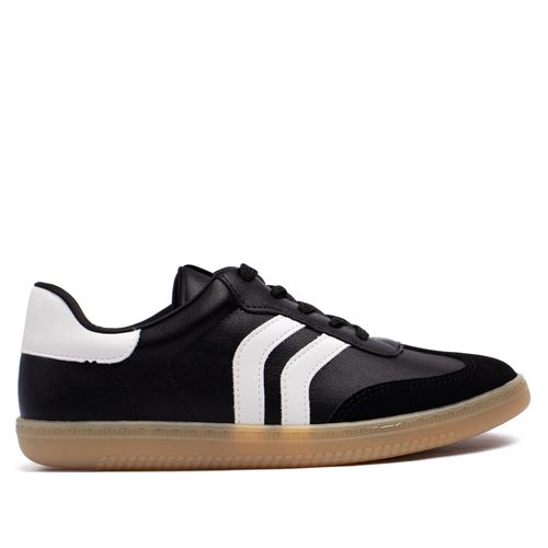 Tênis Feminino Via Marte Detalhe Lateral Preto