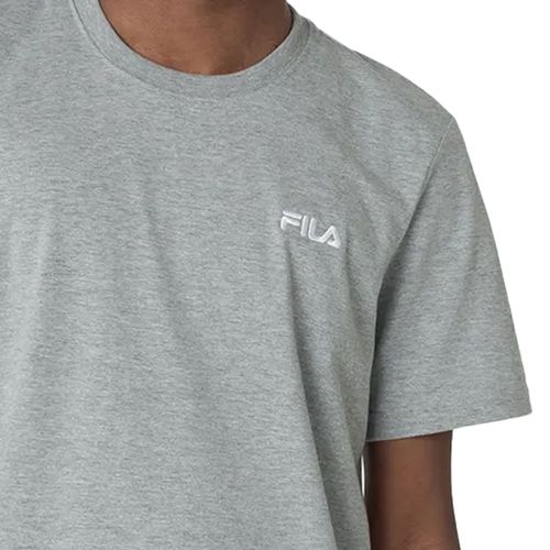 Camiseta Masculina Fila Classic Cinza/Branco