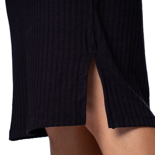 Vestido Midi Feminino Cativa Canelado Preto