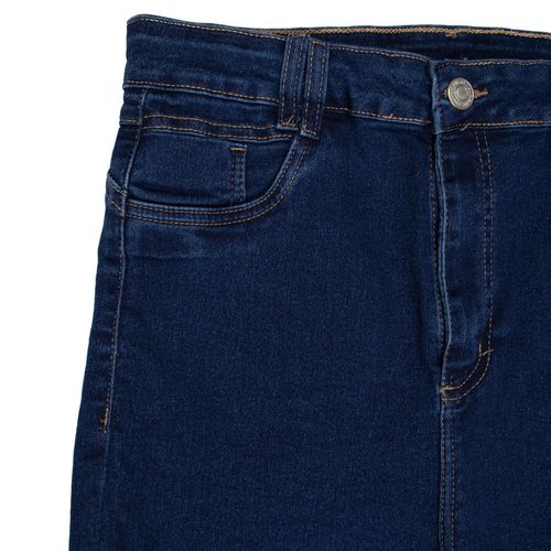 Calça Jeans Feminina Sawary Plus Size Cigarrete Lisa Azul