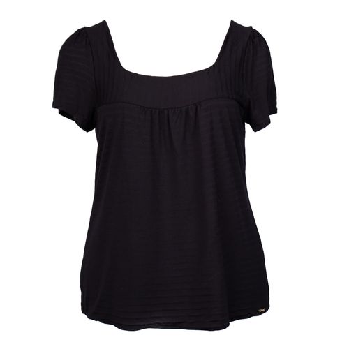 Blusa Feminina Cativa Plus Size Mangas Delicadas Preta
