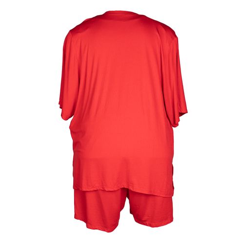 Conjunto Feminino Rovitex Plus Size com Regata, Short e Quimono Vermelho