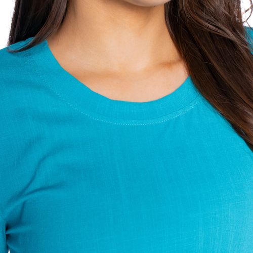 Blusa Feminina Bruna e Bia com Mangas Amplas Azul Celeste