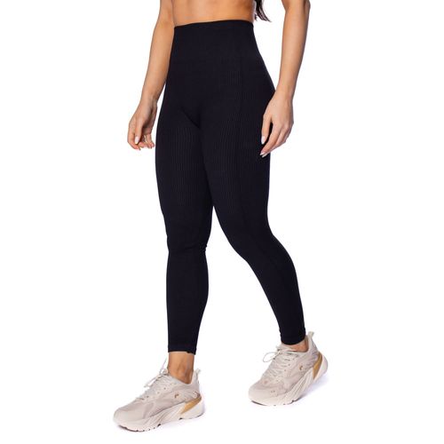 Legging Feminina The Style Box Canelada Sem Costura Preto