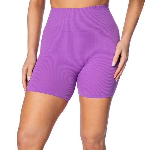 Short Feminino The Style Box Canelado Sem Costura Lilás