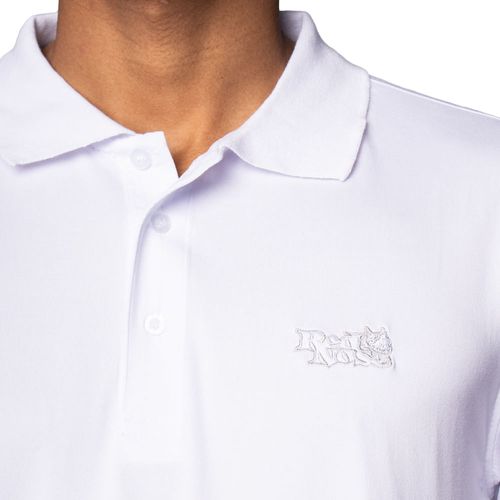 Camisa Polo Masculina Red Nose em Malha Branco