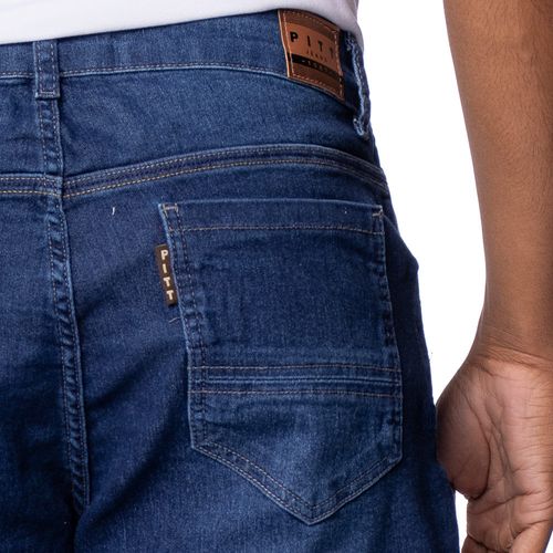 Bermuda Jeans Masculina Pitt Básica Azul