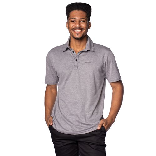 Camisa Polo Masculina Nicoboco Slim Manga Curta Cinza