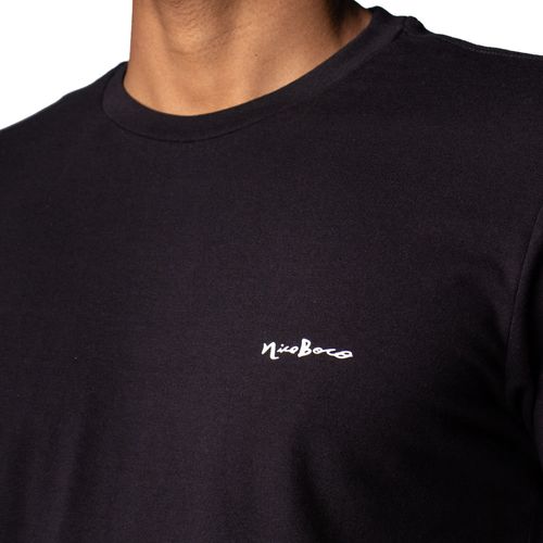 Camiseta Masculina Nicoboco Básica Stretch Preto