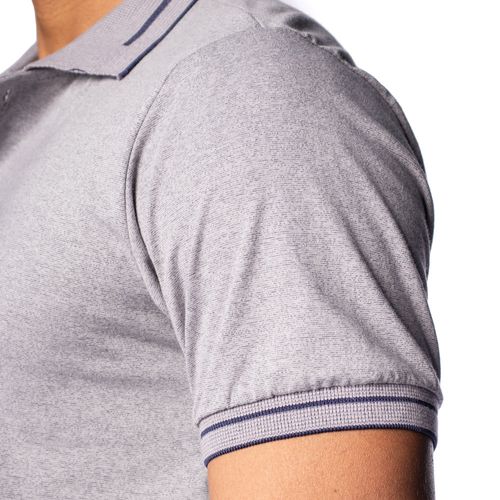 Camisa Polo Masculina Polo Team Malha Mesclada Cinza
