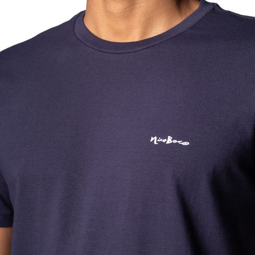 Camiseta Masculina Nicoboco Básica Stretch Marinho